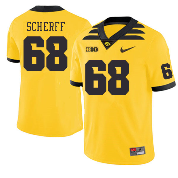 Iowa Hawkeyes #68 Brandon Scherff College Football Jerseys Stitched Sale-Gold